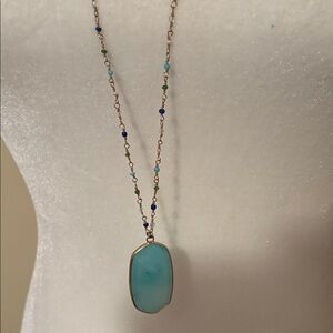 J. Jill Turquoise and Green Beaded Necklace
